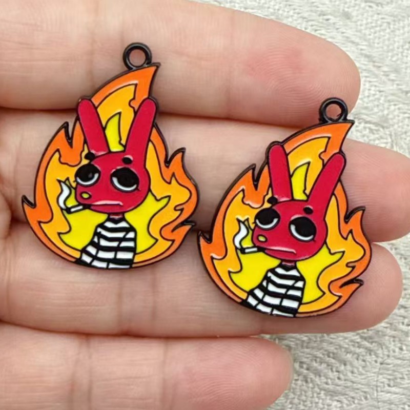 Jewelry Making Game - 10個入り カートゥーンゲーム周辺機器チャーム エナメルチャーム ペンダント ジュエリー製作 ネックレス