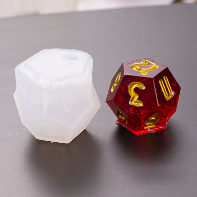 Jewelry Making Game - 8 形状樹脂サイコロ型レターナンバー付き多面体サイコロ型エポキシ鋳造 DIY パーソナライズされたサイコロ作り A0KD