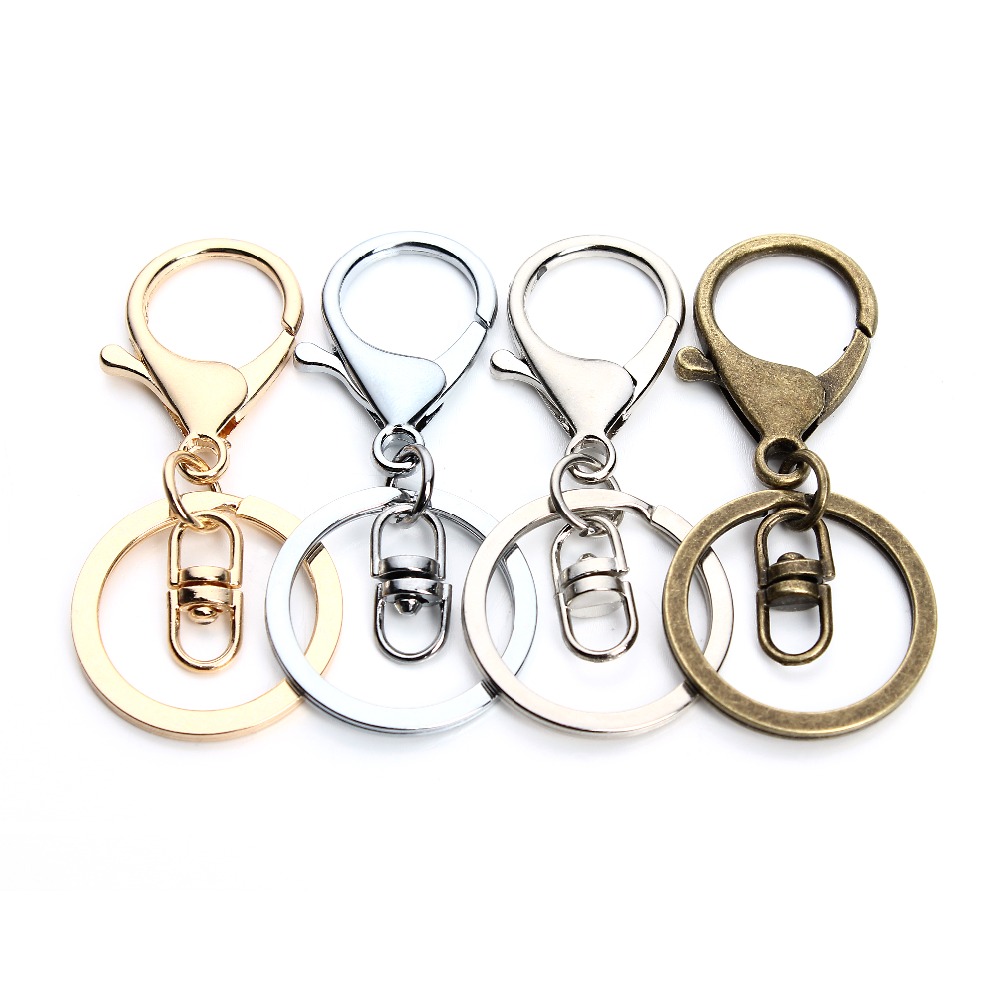 Jewelry Making Dc - DC 5 ピース/ロット 30 ミリメートルアクセサリージュエリーロブスタークラスプフックキーホルダー分割キーリングジュエリー Diy