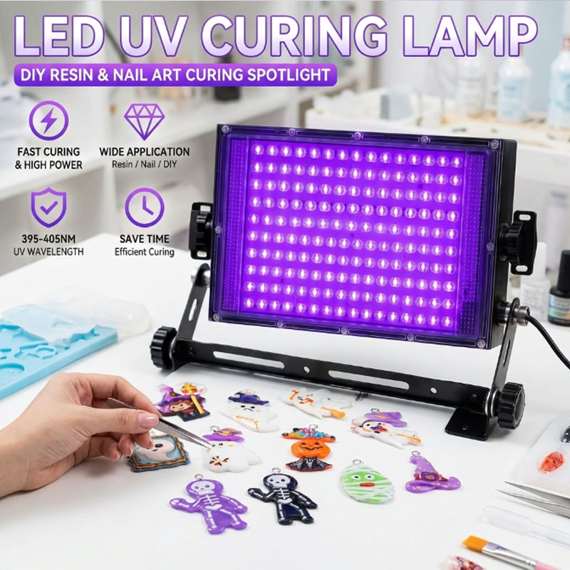 Jewelry Making Dc - 超明るいLED UV硬化ランプ - DIYレジンエポキシ、ネイルアートジェル、接着剤、ジュエリー製作に最適 - 高速硬化ツール。