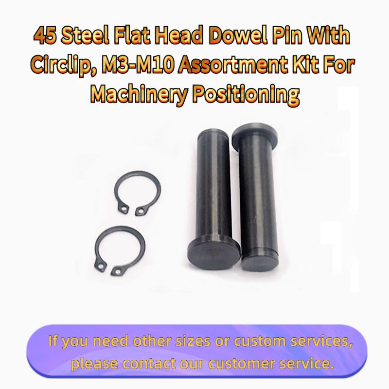 Head Pin Assorted - 45 Steel Flat Head Dowel Pin