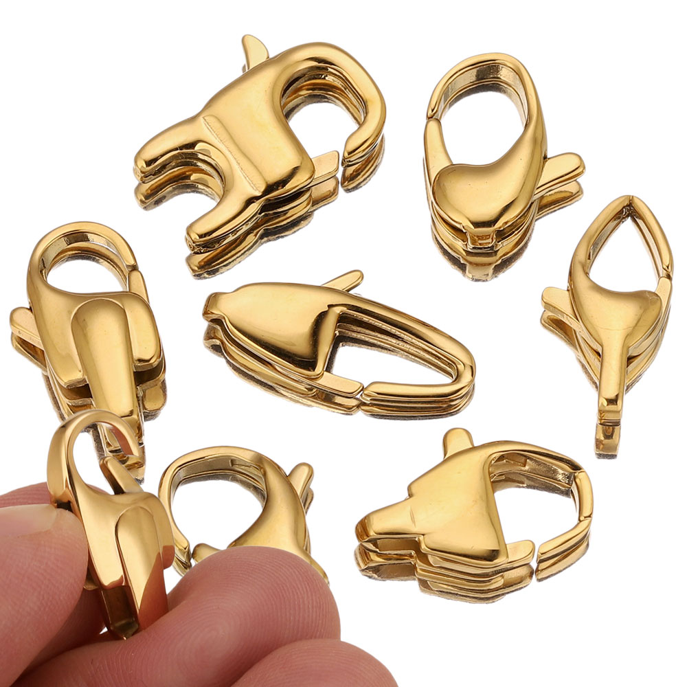 Jewelry Making Essentials - 2 個の高品質 316 ステンレス鋼クラスプハートロブスタークラスプフックコネクタネックレス DIY ジュエリー作成用品クラフト用