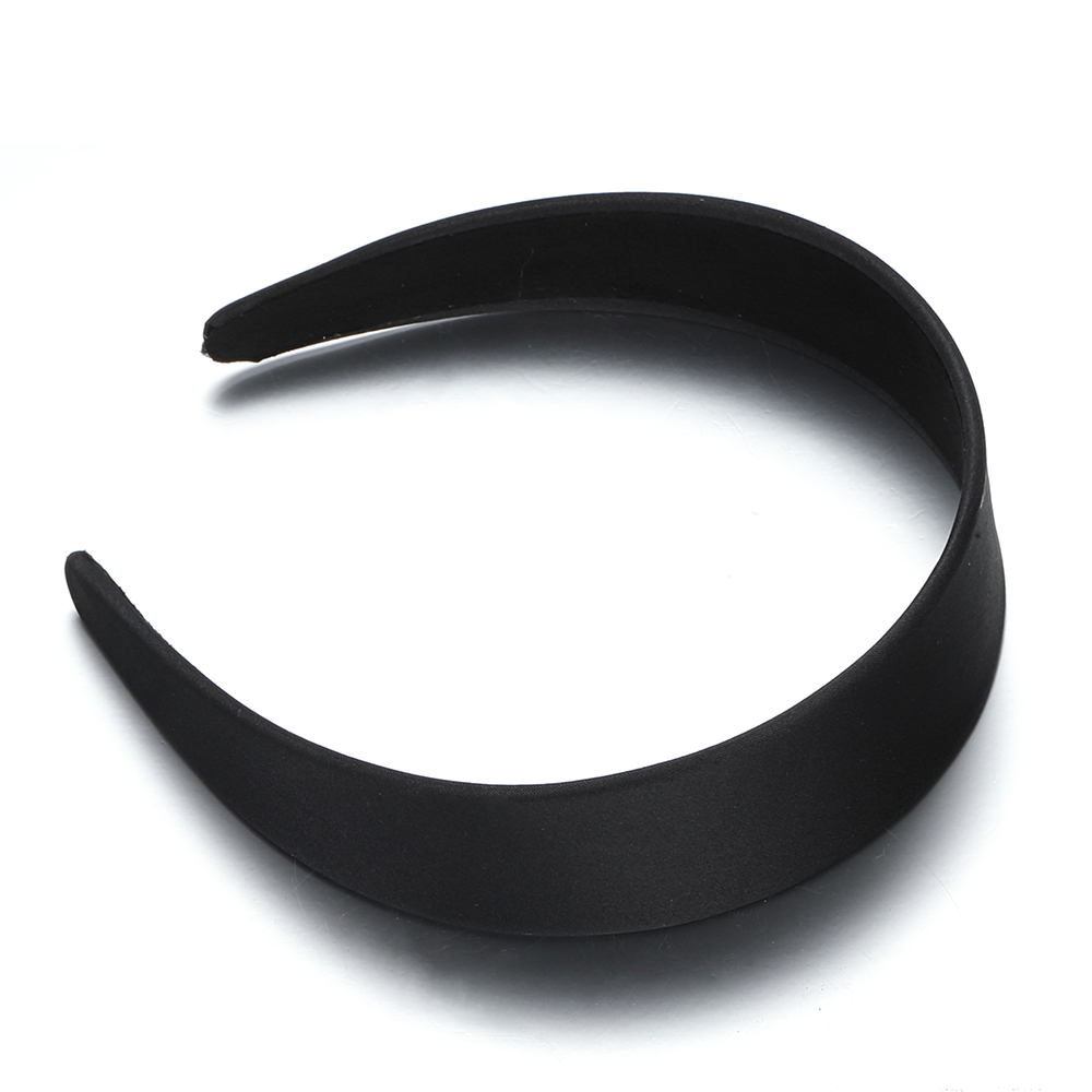 1pc 黒フルラップ布プラスチックヘッドバンド 1.5-4  - Jewelry Making Knots のレビューと価格