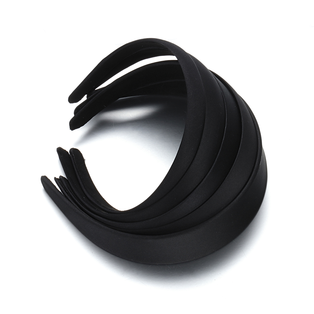 1pc 黒フルラップ布プラスチックヘッドバンド 1.5-4  - Jewelry Making Knots のレビューと価格