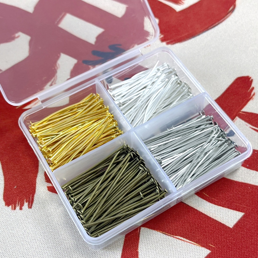400個入りミックスヘッドピンセット、アソートカラー、鉄製ク - Head Pin Assorted のレビューと価格