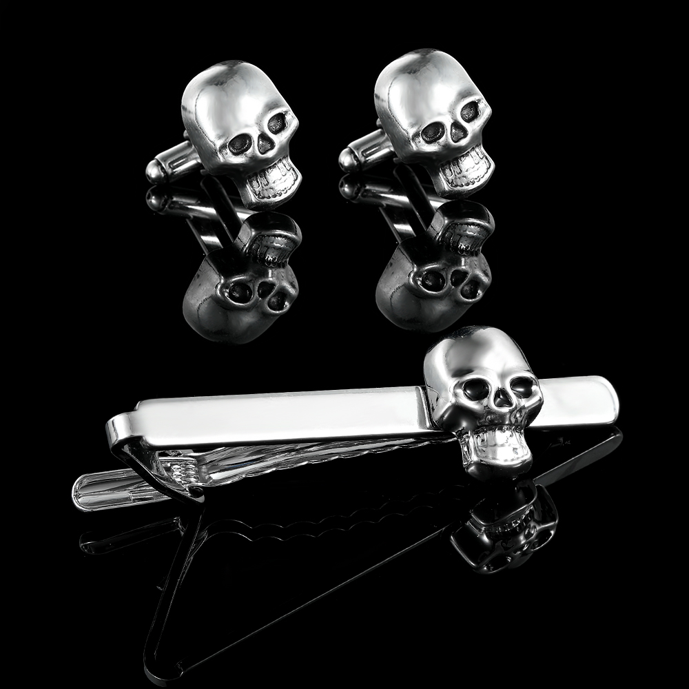 パンクスカル死の頭の形をしたデザインカフス & ネクタイクリ - Jewelry Making Business のレビューと価格