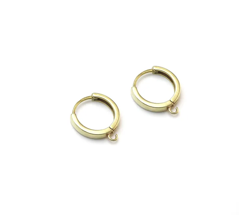 10個の真鍮イヤーフープ、レバーバックイヤリングフック、イヤ - Jewelry Making Essentials のレビューと価格