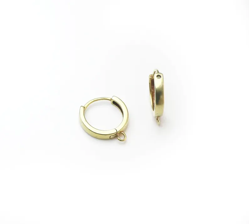 10個の真鍮イヤーフープ、レバーバックイヤリングフック、イヤ - Jewelry Making Essentials のレビューと価格