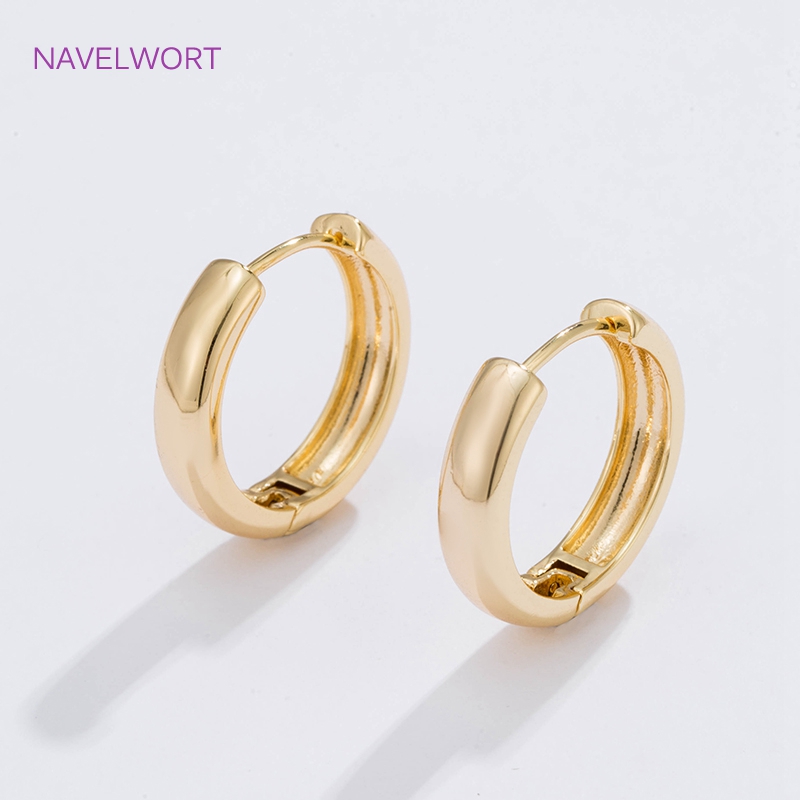 6 サイズのゴールドメッキサークルフープイヤリング女性ギフト - Jewelry Making Essentials のレビューと価格