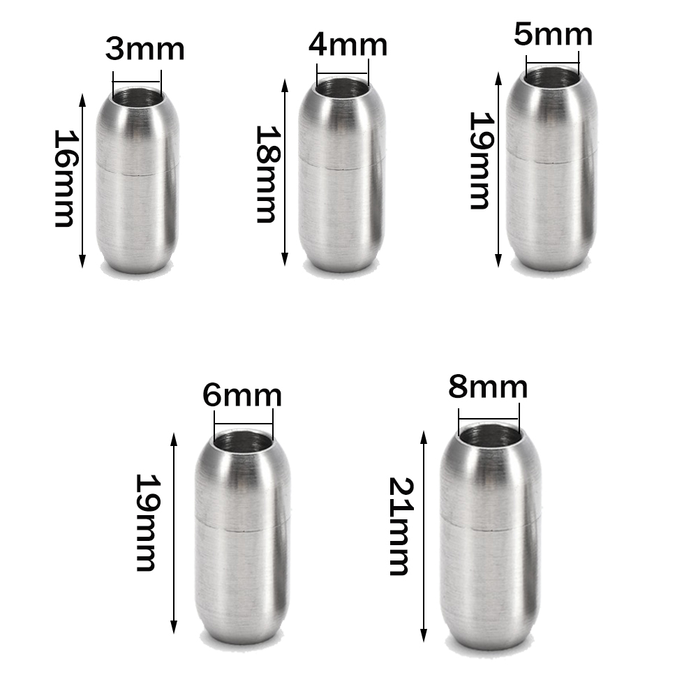 2 個ステンレス鋼磁気クラスプレザーコードエンドキャップジュ - Jewelry Making Essentials のレビューと価格