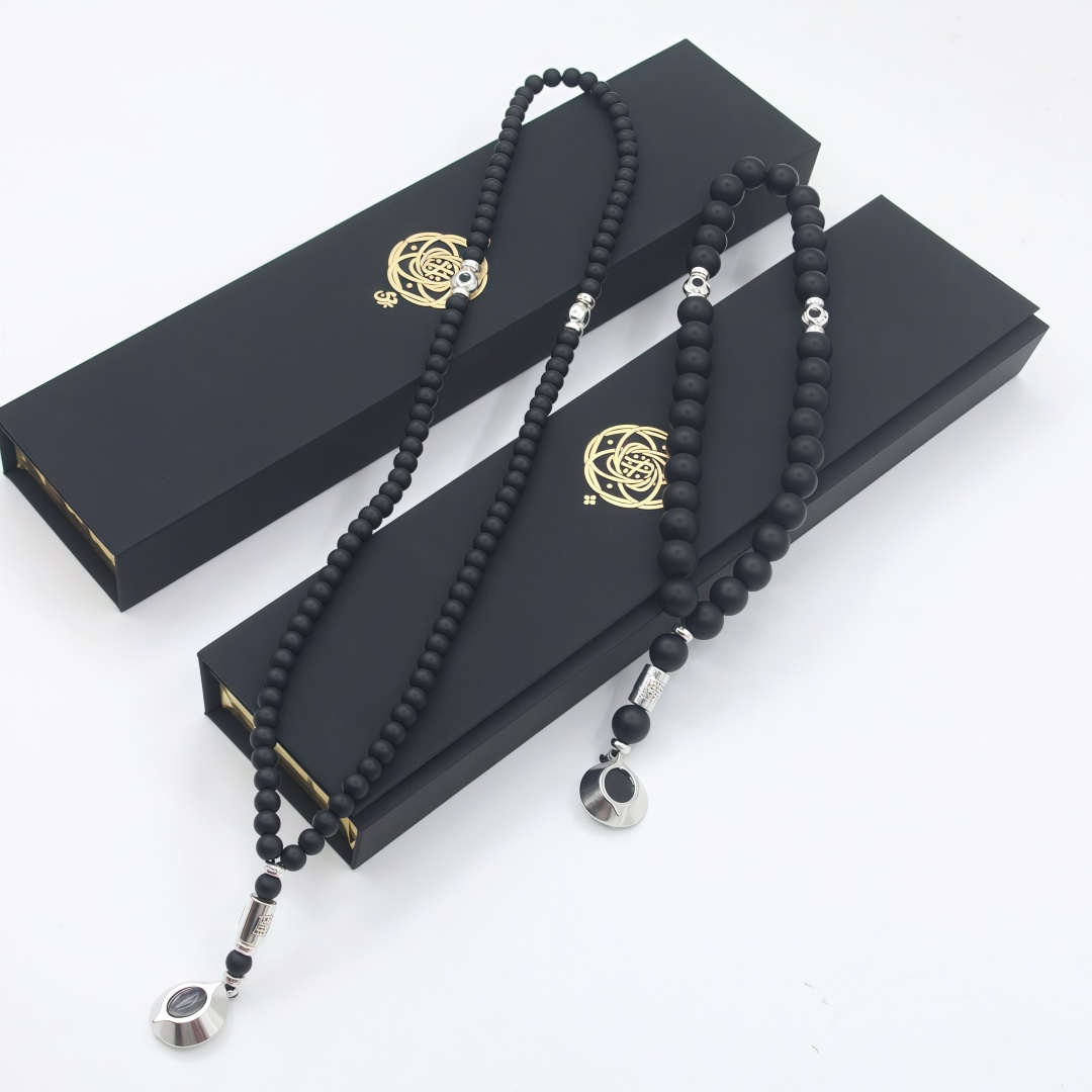 新しい黒色胆石ムスリム祈祷ビーズギフトボックス イスラム礼拝 - Bead Organizer Tray のレビューと価格