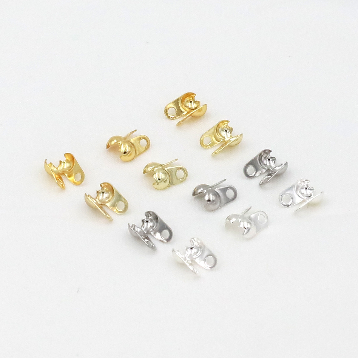 18K金メッキカロットビーズチップノットカバークリンプエンド - Jewelry Making Knots のレビューと価格