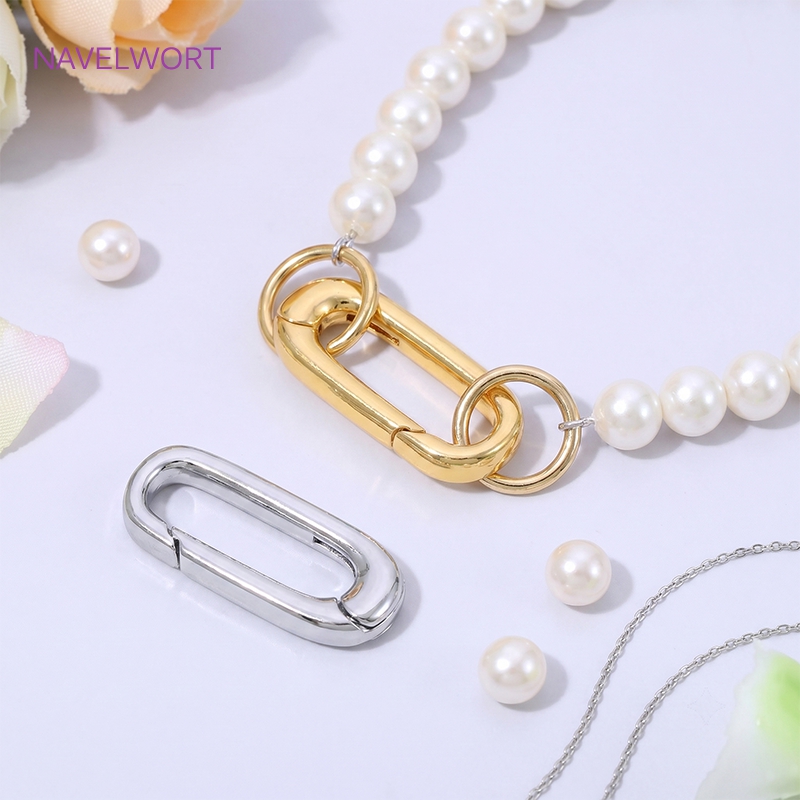 1/2/4個入り 18K金メッキオーバルスプリングクラスプ  - Jewelry Making Essentials のレビューと価格