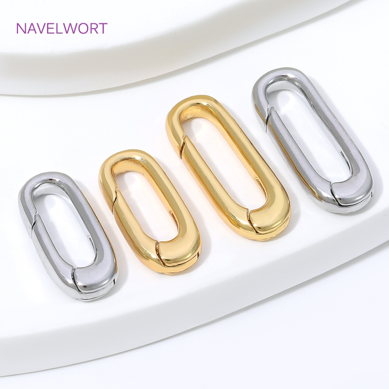 1/2/4個入り 18K金メッキオーバルスプリングクラスプ  - Jewelry Making Essentials のレビューと価格