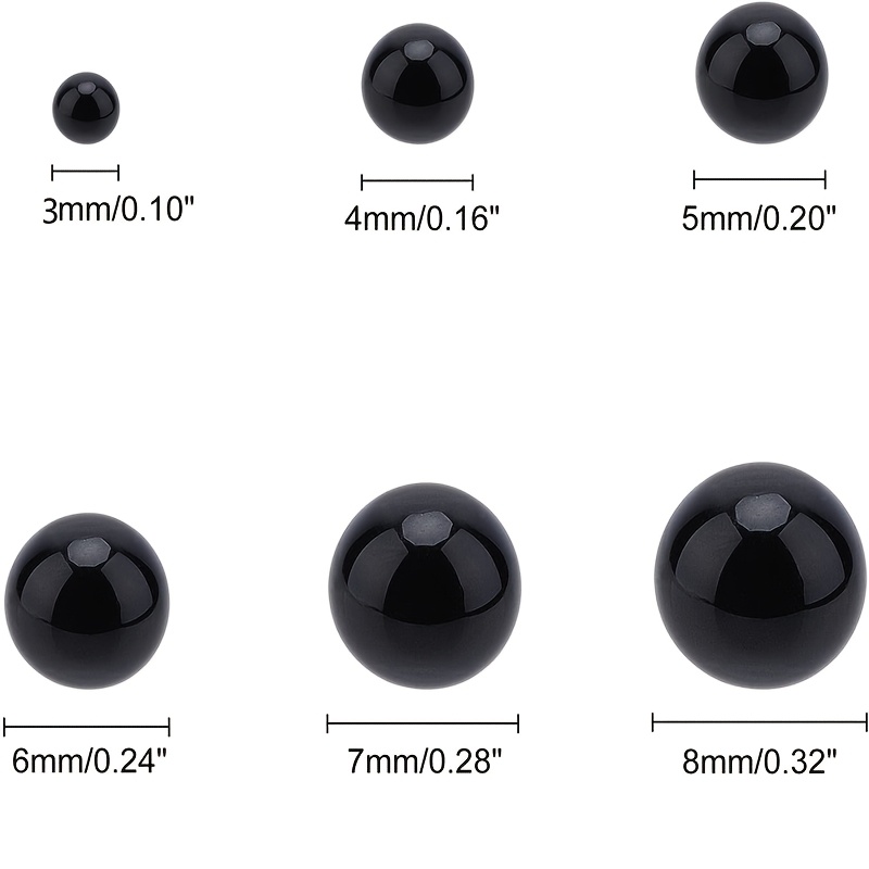 1100個入り 3/4/5/6/7/8mm ブラック丸ビーズ - Bead Organizer Tray のレビューと価格