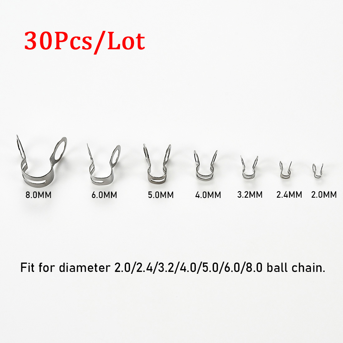 30 個のステンレス鋼ボールチェーンコネクタクラスプ 2.0 - Jewelry Making Knots のレビューと価格