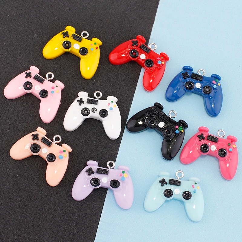 10 個 23 ミリメートル 3D ゲームコントローラー樹脂 - Jewelry Making Game のレビューと価格