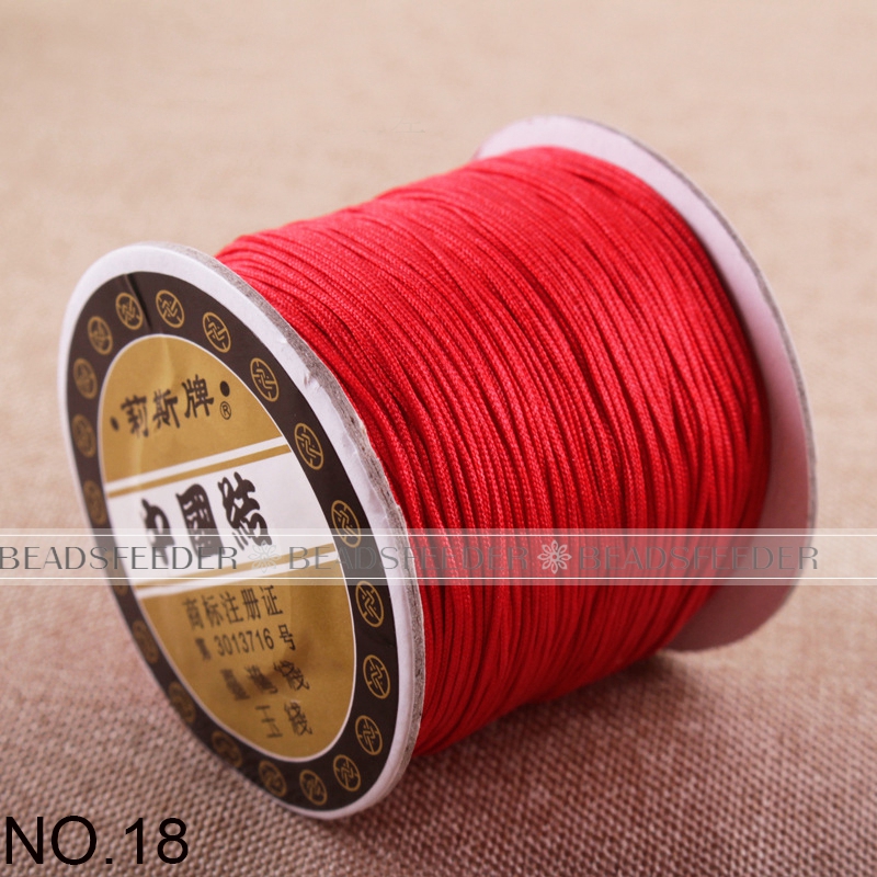 中国結び玉糸 0.8mm 120メートル巻き ジュエリーデザ - Jewelry Making Knots のレビューと価格