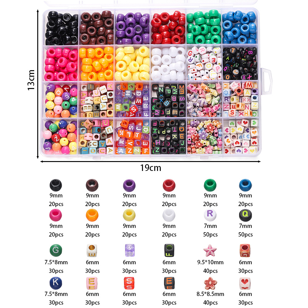1箱 カラフルアクリルポニービーズ スクエアレタークレイスペ - Bead Organizer Tray のレビューと価格