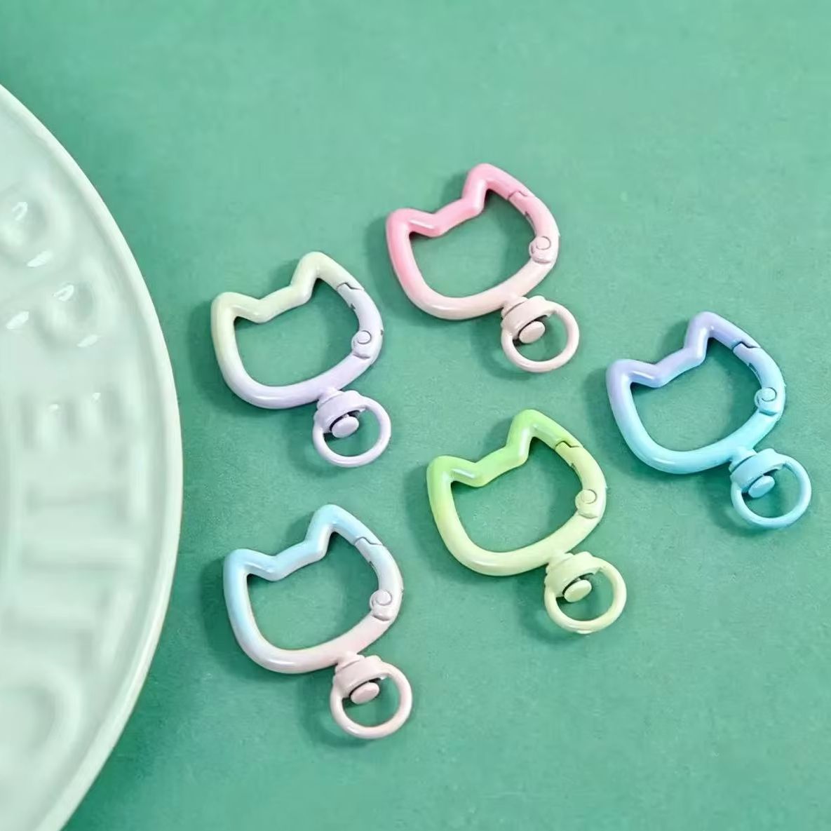5-10 個グラデーションかわいい猫クラスプ開閉可能なコネク - Jewelry Making Essentials のレビューと価格