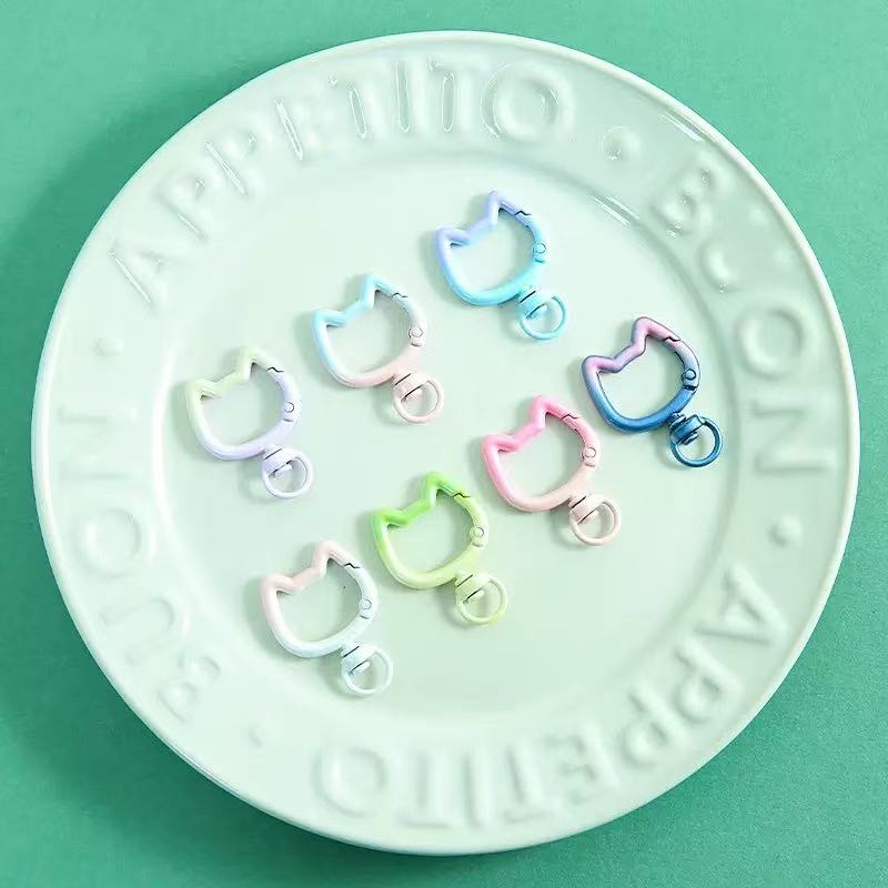 5-10 個グラデーションかわいい猫クラスプ開閉可能なコネク - Jewelry Making Essentials のレビューと価格